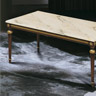 Ballabio italia tables Table ART. 64. Walnut with gold trims, Pink Portugal marble